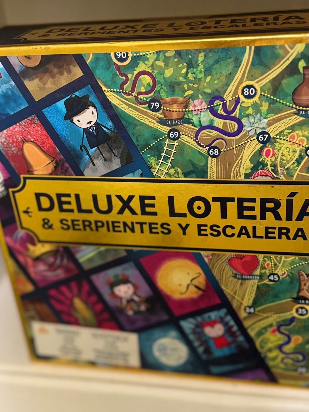 Deluxe Lotería & Serpientes y Escaleras Family Board Game - Multicolor